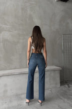 Ariane Yüksek Bel Düz Paça Jean
