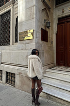 Rufina Luxe Faux Fur Jacket – Cream