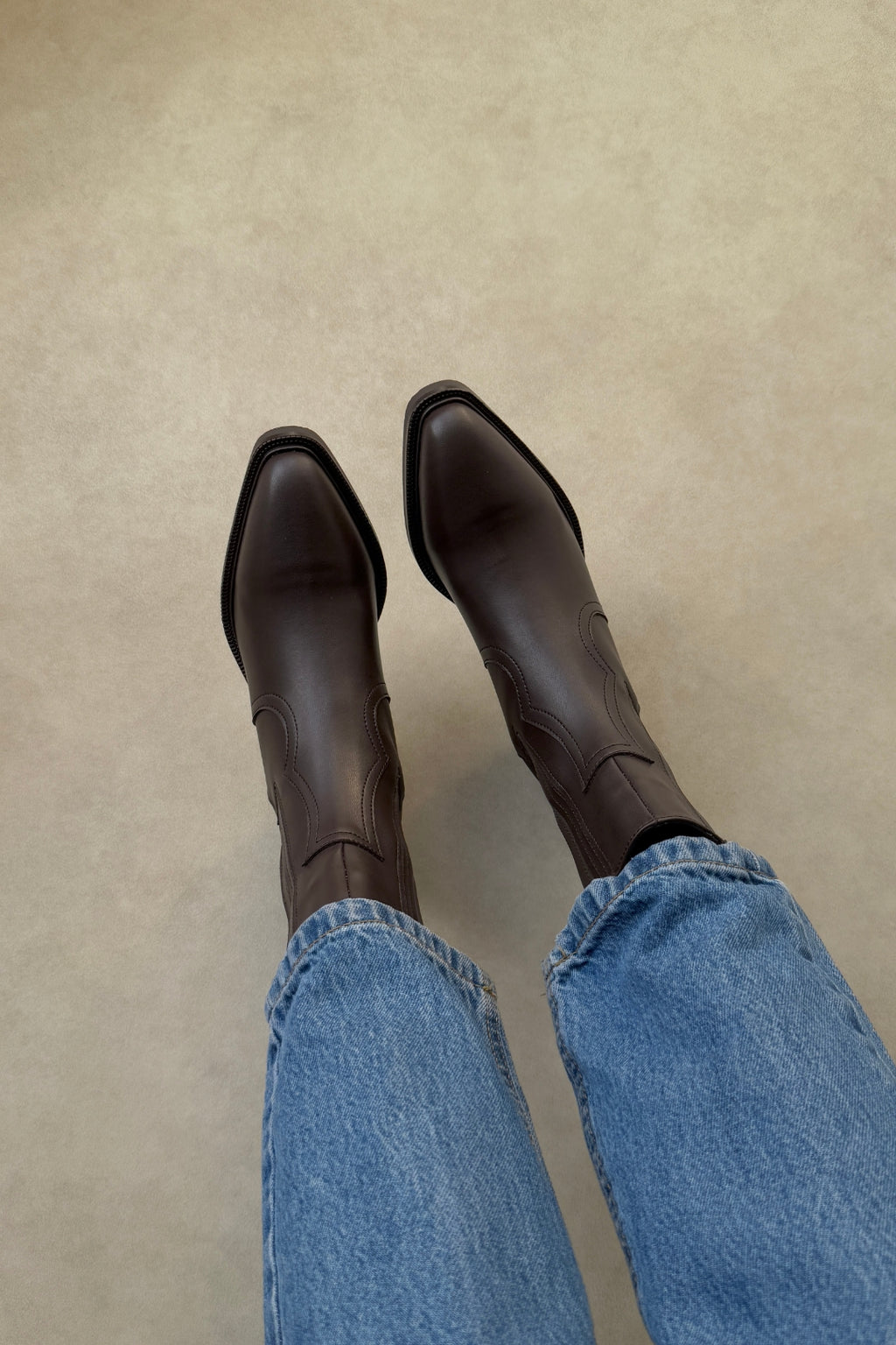 Women's Western Pointed Toe Boots - Bitter Coffee