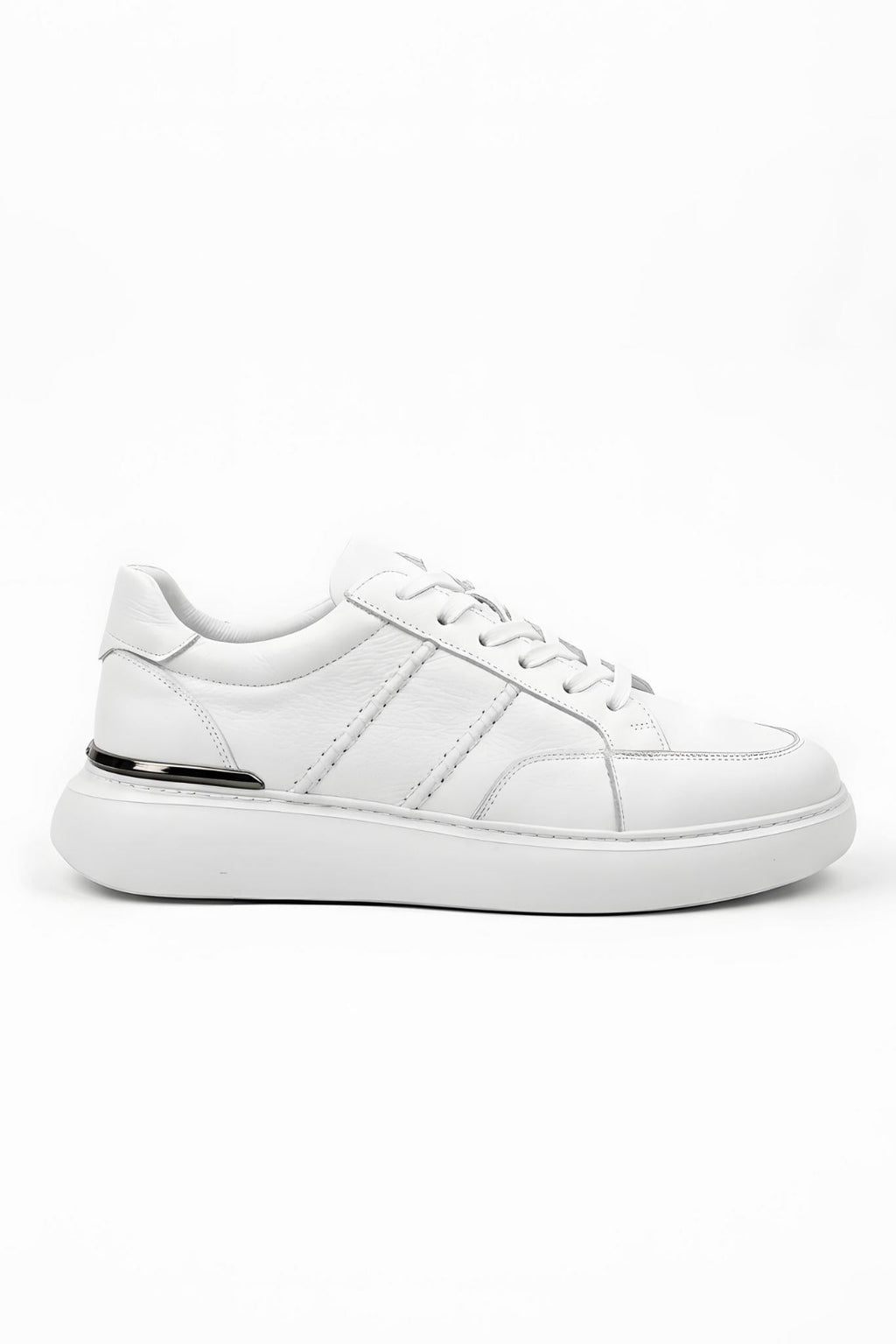 Beyaz %100 Hakiki Deri Hafif Eva Taban Sneaker
