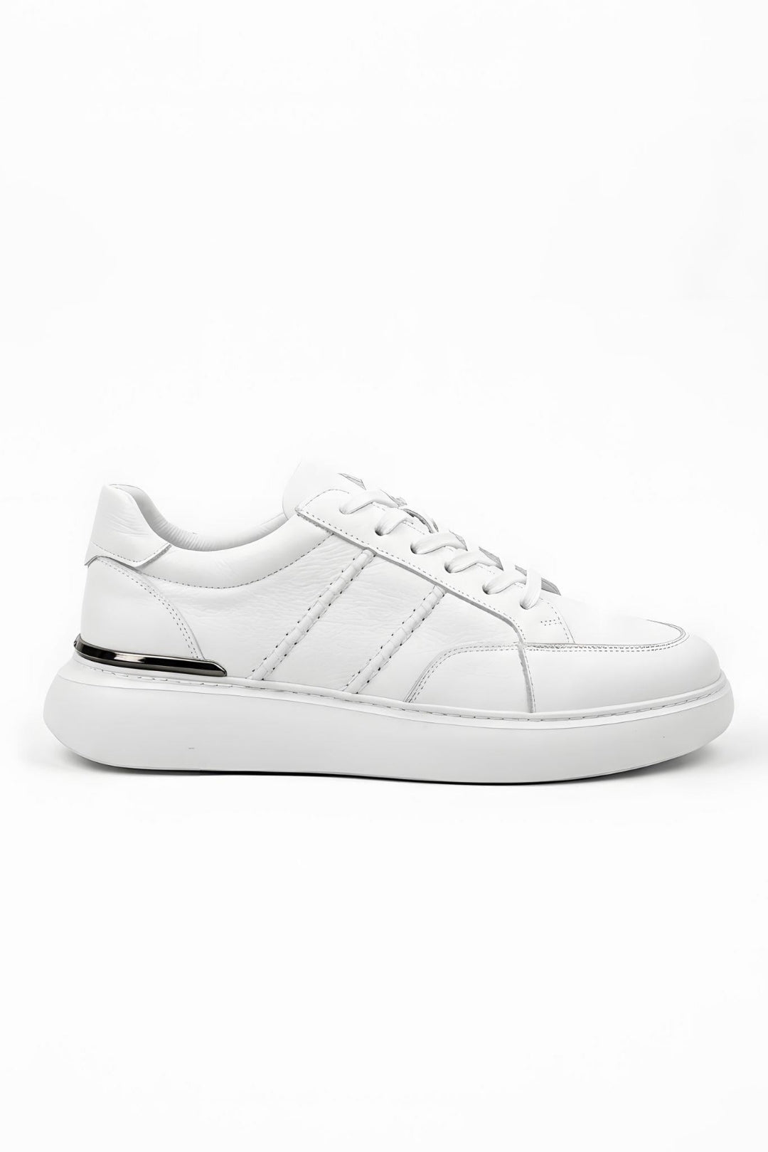 Beyaz %100 Hakiki Deri Hafif Eva Taban Sneaker