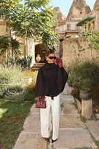 Calviera Water-Resistant Cape-Sleeve Jacket – Cream