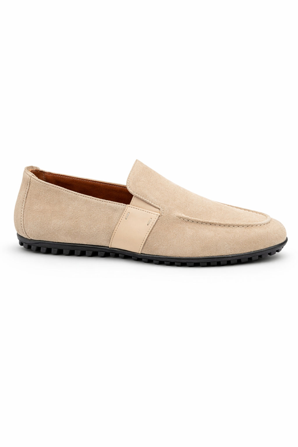 Bej Hakiki Süet Ultra Esnek Driver Loafer