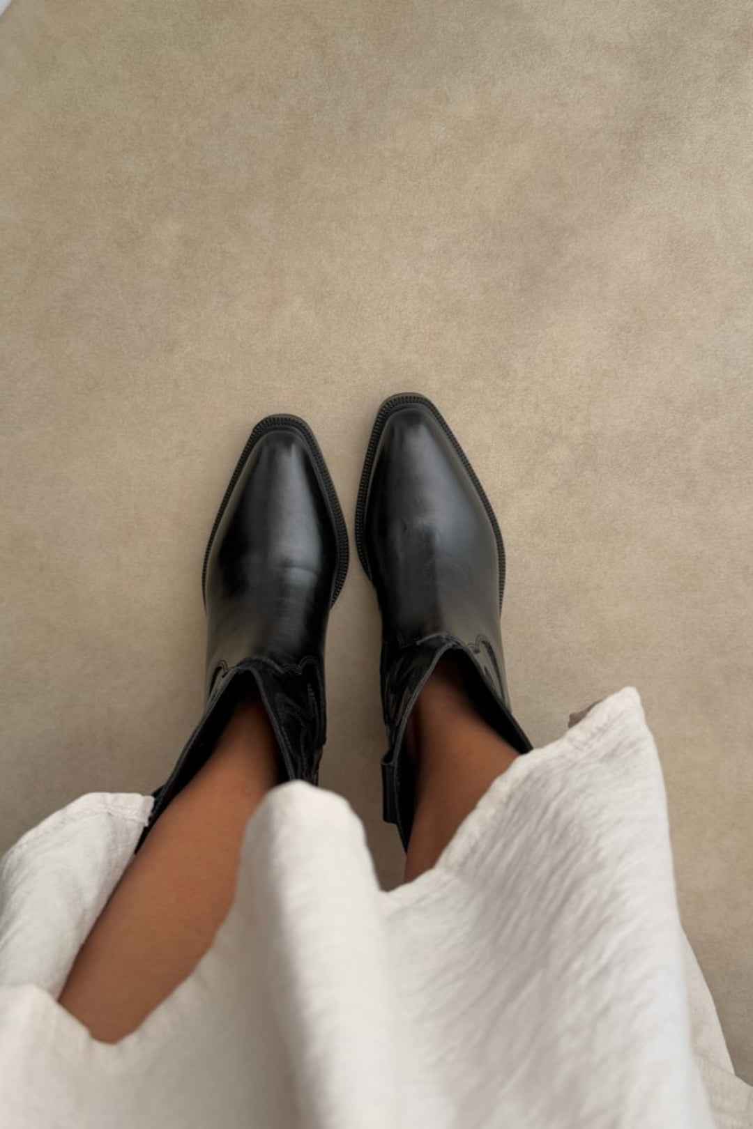 Clara Western Boots – Black Suede