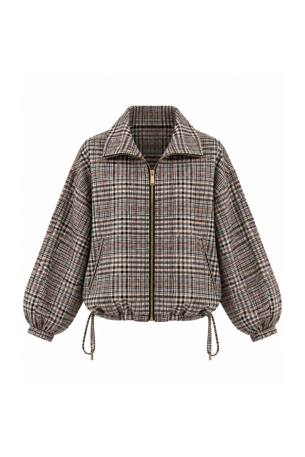 Tavik Checked Drawstring Zip Jacket