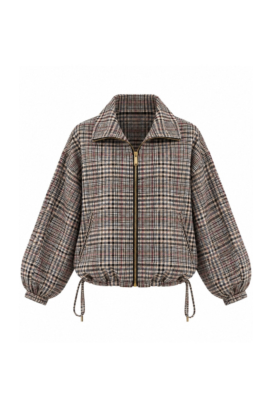 Tavik Checked Drawstring Zip Jacket