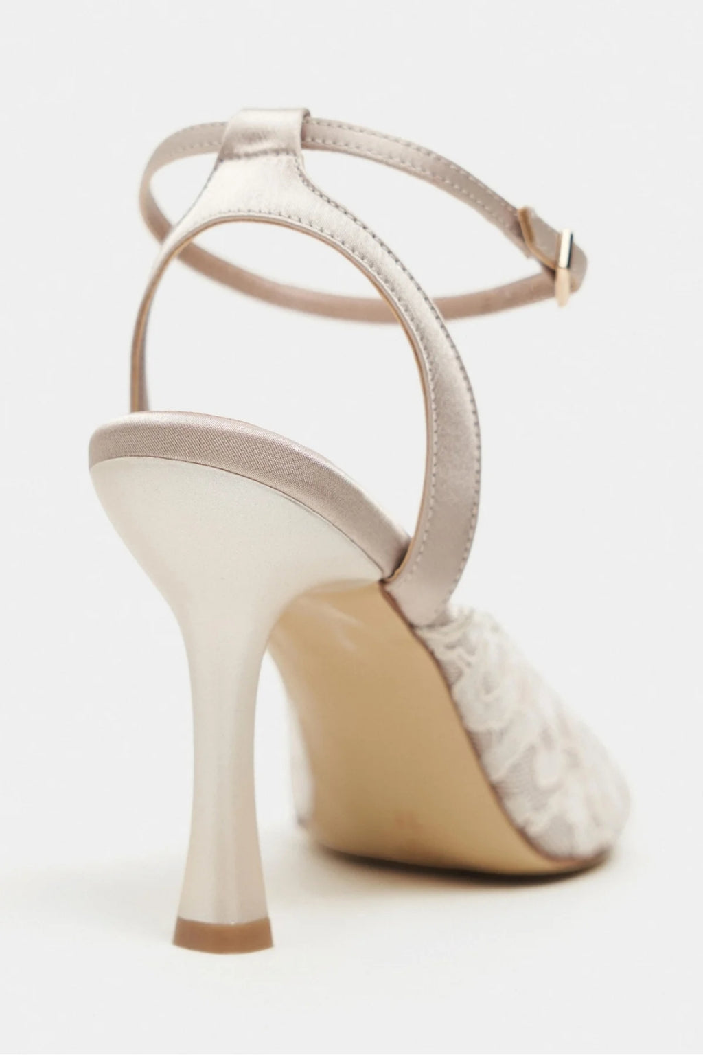 Celestia Royale Lace Couture Ankle Strap Heels – Burgundy