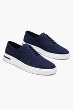 Navy Genuine Suede Lightweight EVA Sole Sneaker
