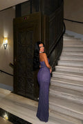 Velysse Sequin Strapless Maxi Dress – Purple
