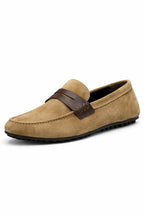 Hazelnut Genuine Suede Ultra Flexible Rubber Sole Loafer