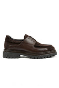 Brown Genuine Leather & Suede Mixed Men's Shoes