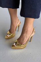 Heimdall Toka Detaylı 13 CM Platform Stiletto - Siyah