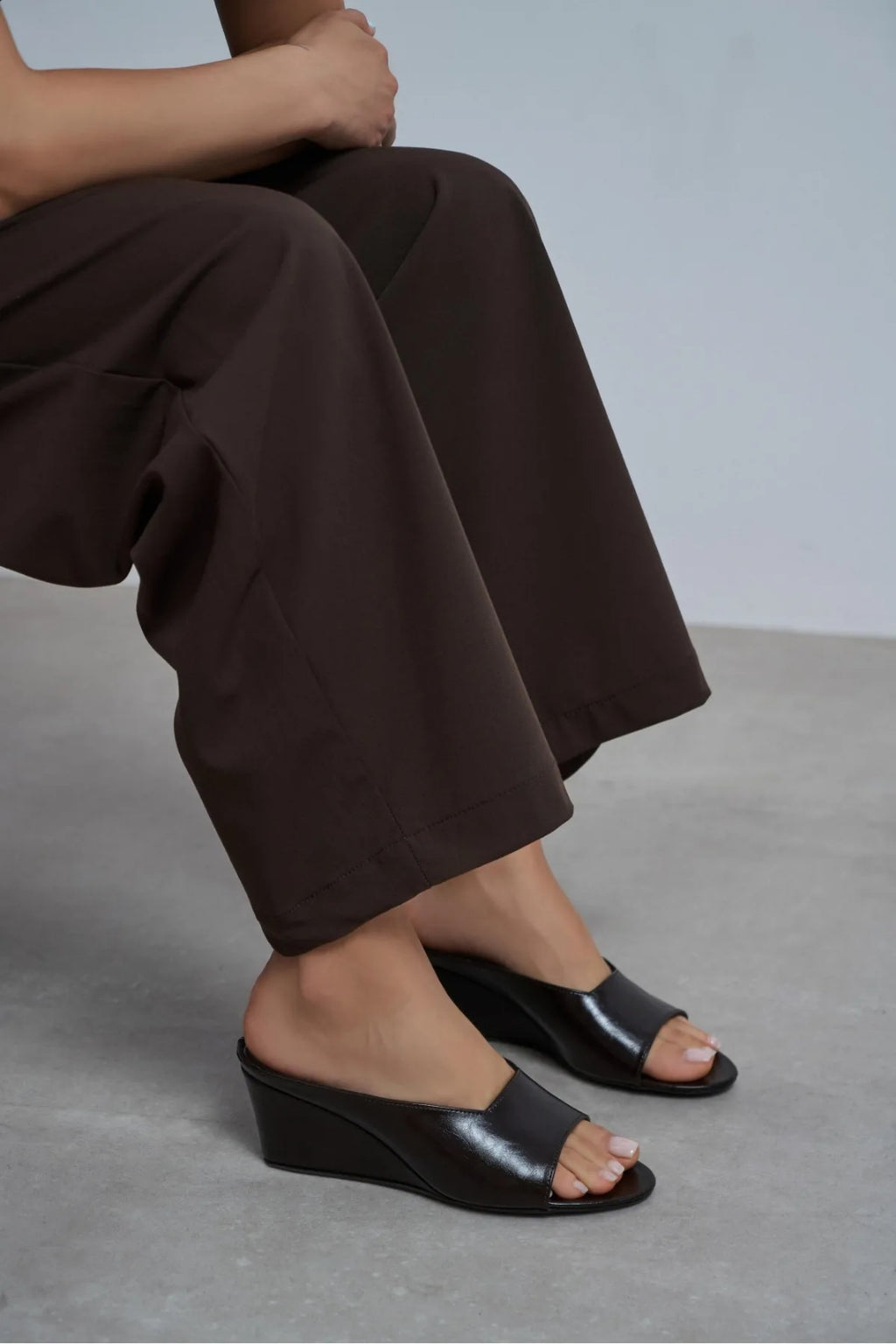 ALLISON Rustic Wedge Heel Slide Sandals for Women – 7 cm Comfort Heel