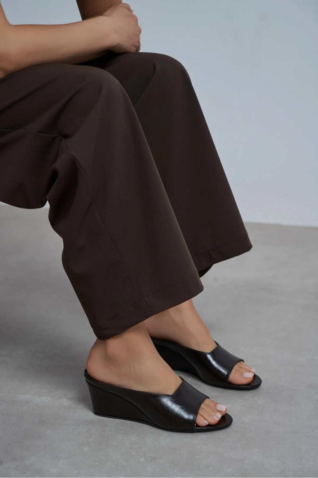 ALLISON Rustic Wedge Heel Slide Sandals for Women – 7 cm Comfort Heel