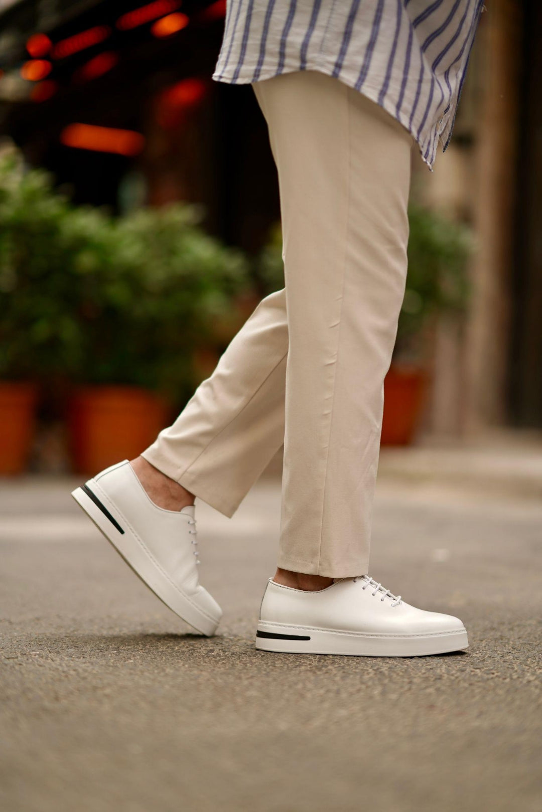 Martin Beyaz %100 Hakiki Deri Ultra Hafif Eva Taban Sneaker