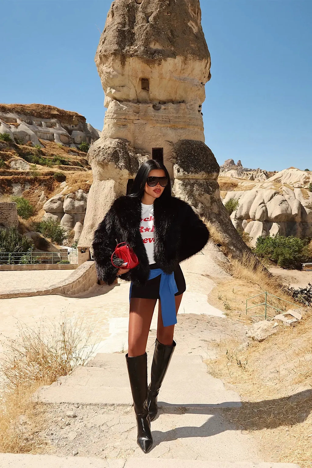 Rufina Luxe Faux Fur Jacket – Bitter Brown