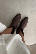 Clara Western Boots – Black Suede