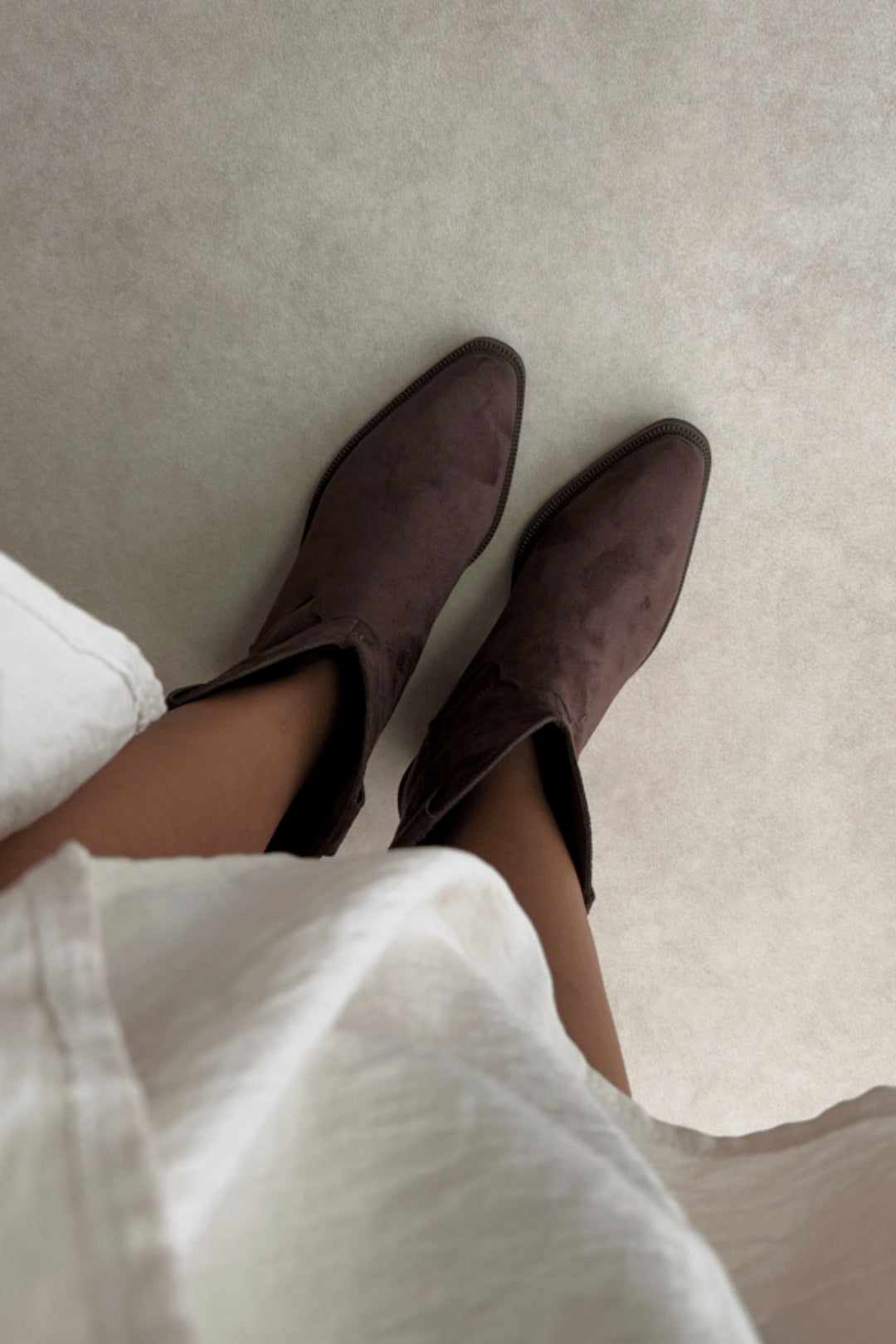 Clara Western Boots – Black Suede