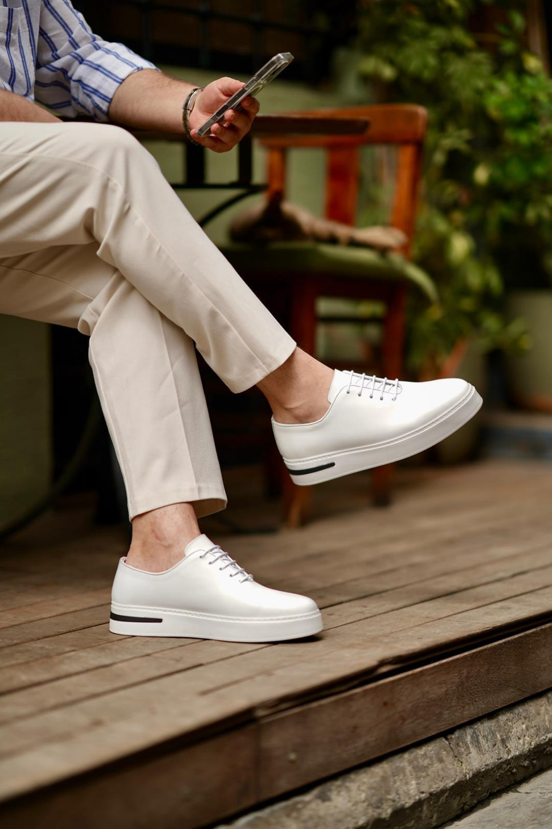 Martin Beyaz %100 Hakiki Deri Ultra Hafif Eva Taban Sneaker