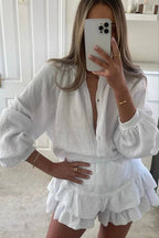 Amalthea Washed Muslin Two-Piece Set – Beige