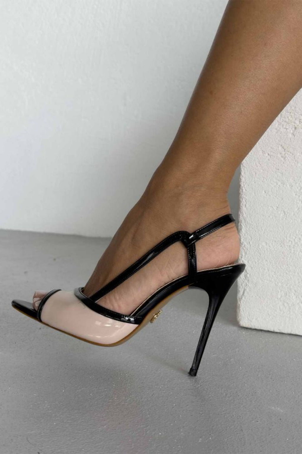 Santorini Patent Contrast Slingback Sandal