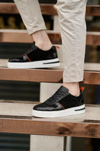 Yanko Siyah %100 Hakiki Deri Ultra Hafif Eva Taban Sneaker