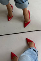 Sally Luxury Patent Leather Stiletto Pumps – 10 CM Heel