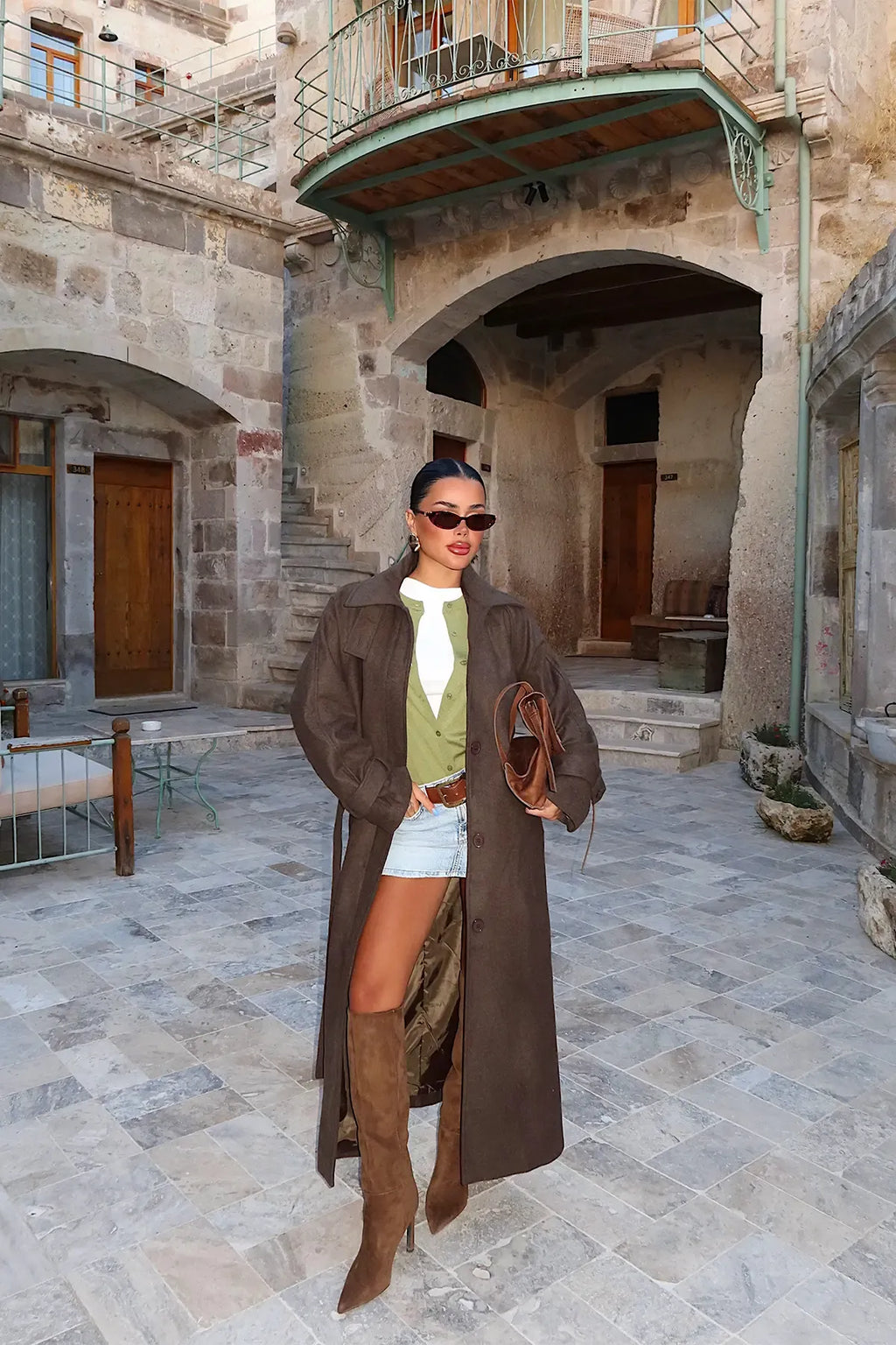 Aurevia Water-Resistant Long Coat – Cream