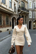 Aven Knit V-Neck Mini Dress