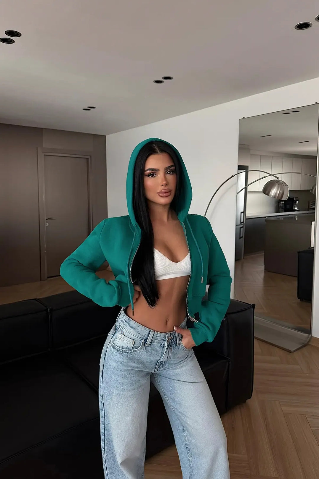 Beige Crop Cut Cardigan