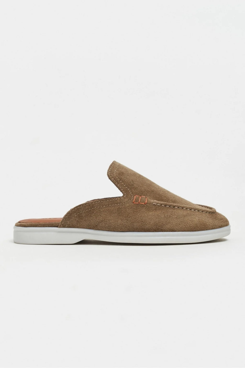 Sorrento – Handcrafted Genuine Suede Leather Mule Loafers – Navy Suede