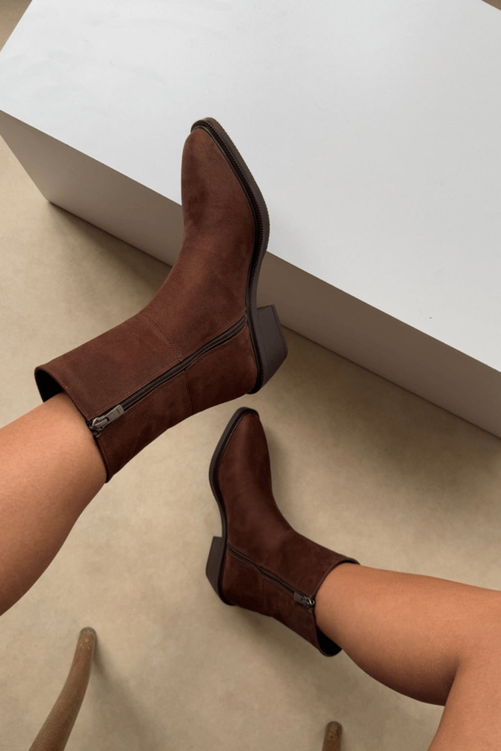 Arielle Short Western Boots – Black Croc