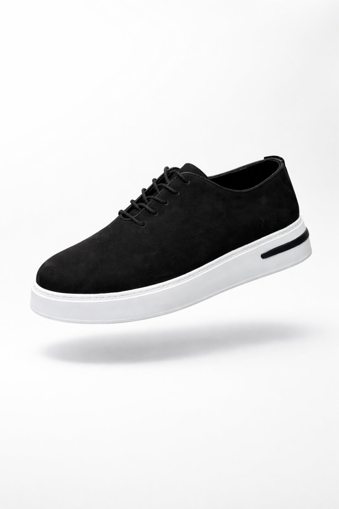 Siyah Hakiki Nubuk Deri Ultra Hafif Eva Taban Sneaker