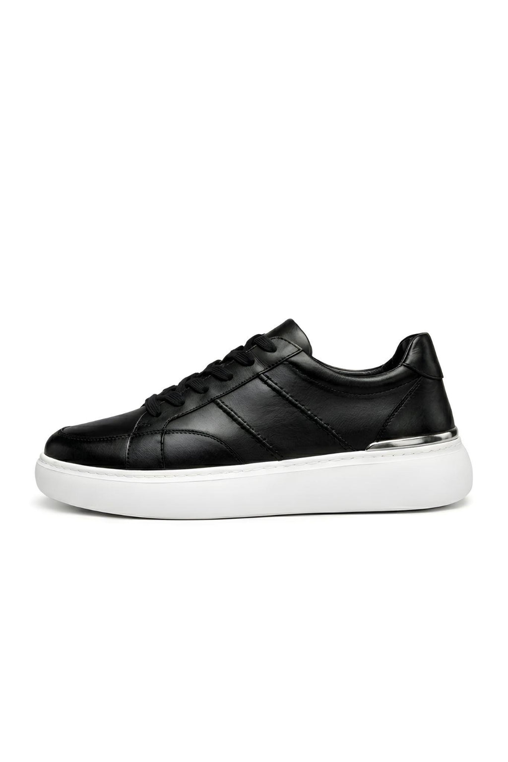 Siyah %100 Hakiki Deri Ultra Hafif Eva Taban Sneaker