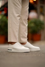 Martin Beyaz %100 Hakiki Deri Ultra Hafif Eva Taban Sneaker