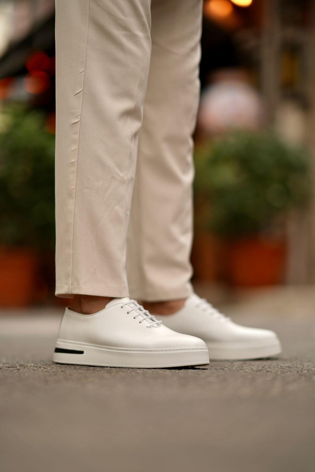Martin Beyaz %100 Hakiki Deri Ultra Hafif Eva Taban Sneaker