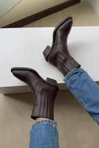 Women's Western Pointed Toe Boots - Bitter Coffee