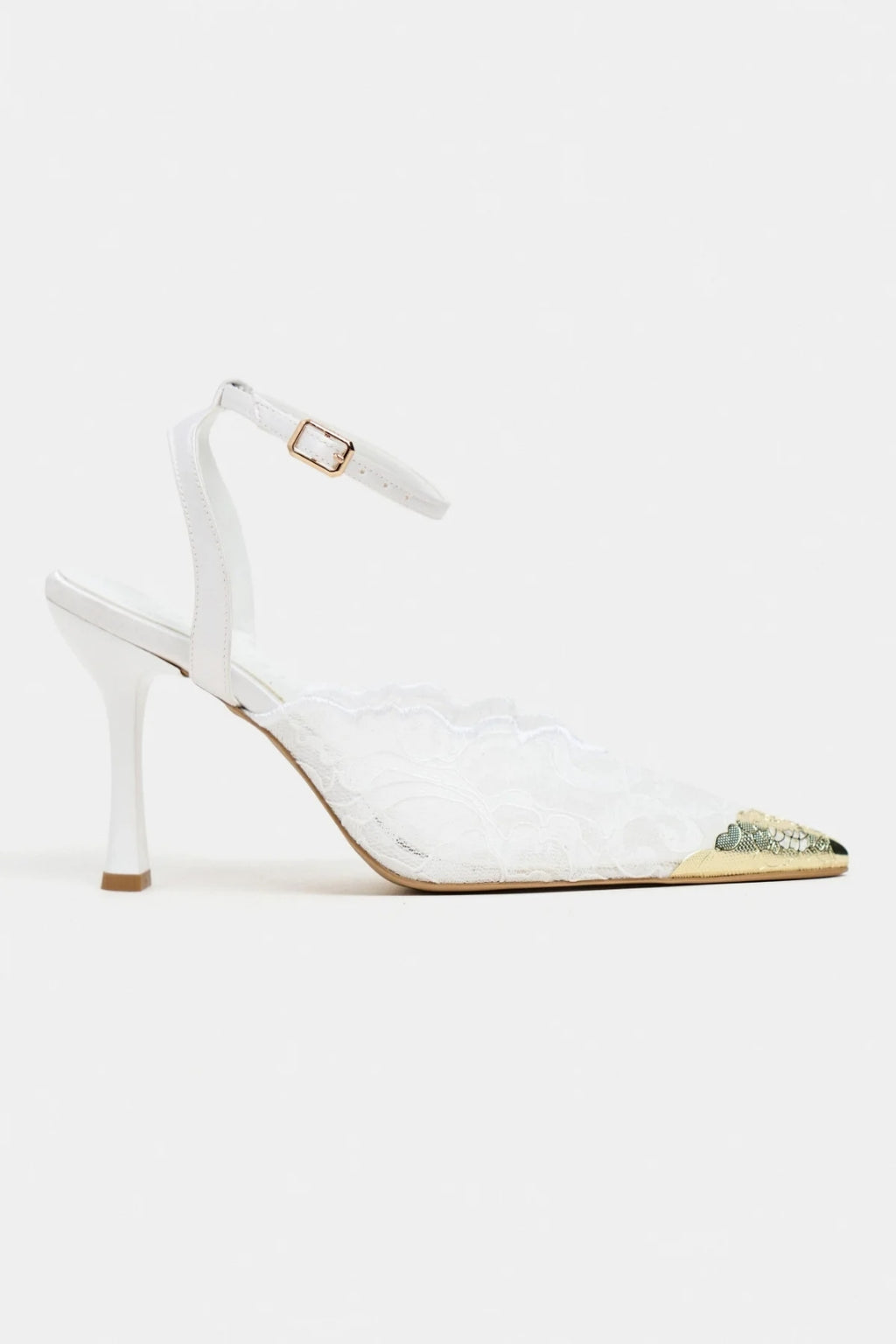 Celestia Royale Lace Couture Ankle Strap Heels – Burgundy