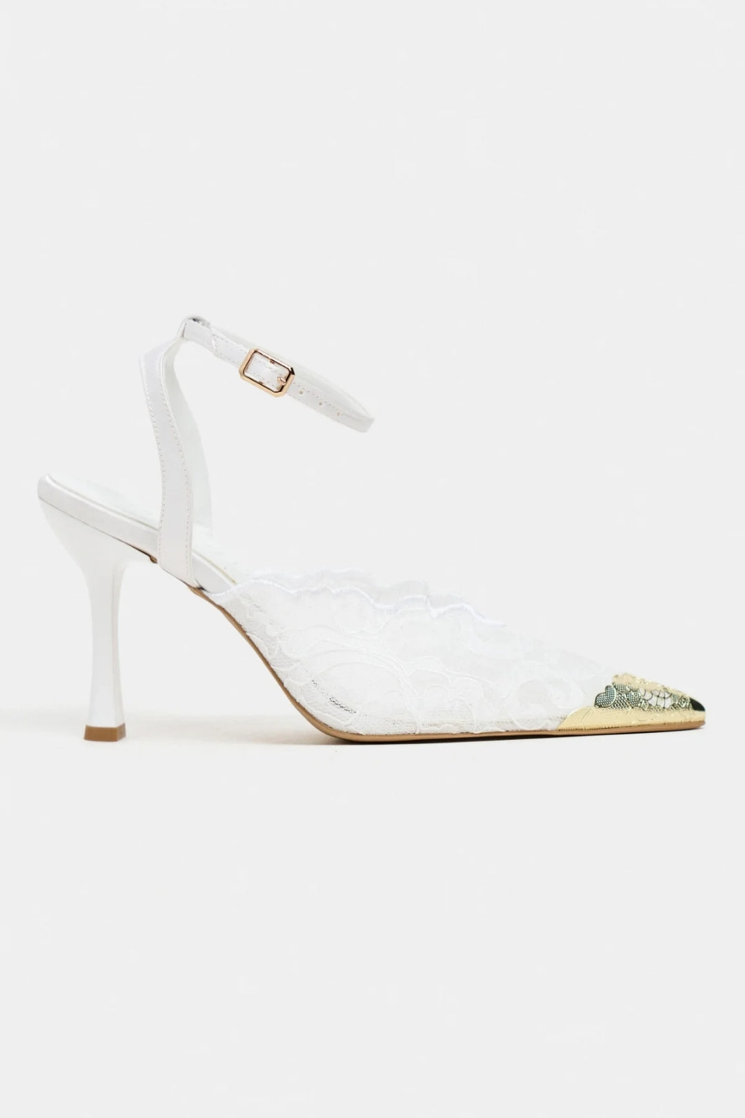 Celestia Royale Lace Couture Ankle Strap Heels – Burgundy