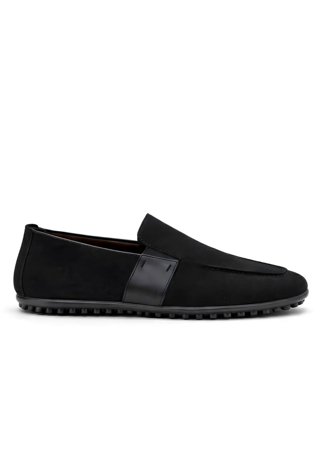 Siyah Hakiki Süet Ultra Esnek Driver Loafer