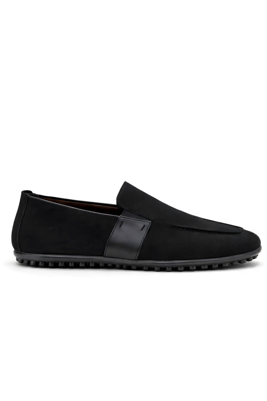 Siyah Hakiki Süet Ultra Esnek Driver Loafer