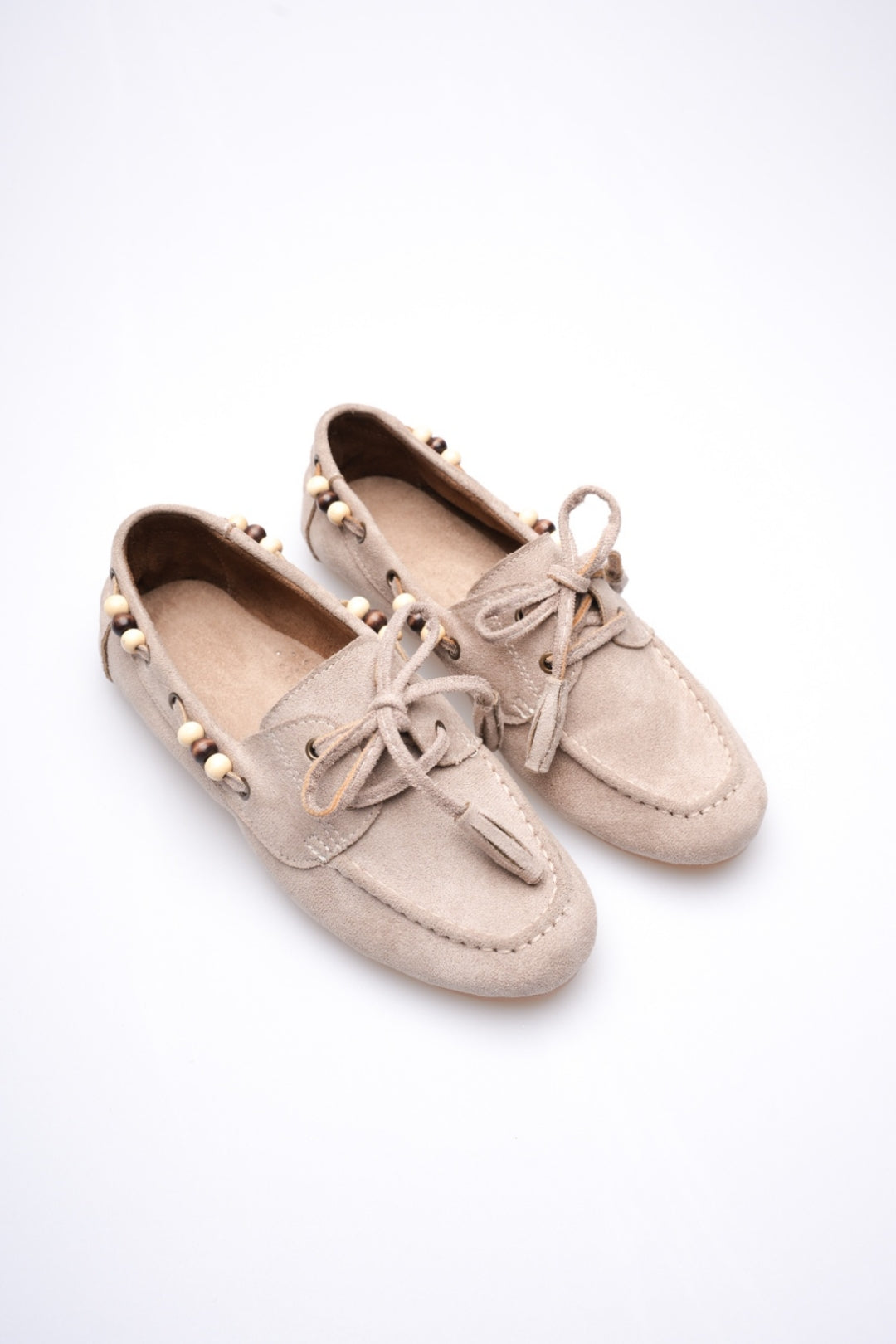 Kadın Vizon Boncuklu Süet Ayakkabı